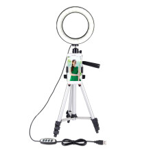Trépied Smartphone Rotatif à 360 LED intégrées Hauteur max 1m - Argent