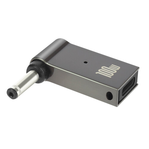 USB-C auf DC 4.0 x 1.35mm 100W Ladeadapter für ASUS Computer – Grau 1