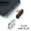 Avizar USB-adapter USB C horizontaal schuin240 W, 40 Gbps, Zwart 5
