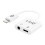 Adaptateur Audio et Charge iPhone vers Jack 3.5mm Lightning Compact LinQ Blanc 1