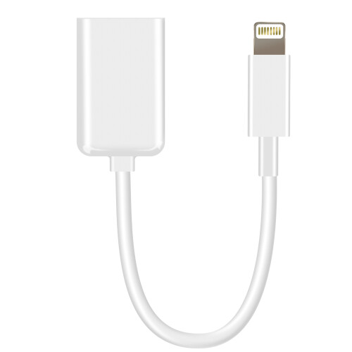 Avizar Adaptateur OTG USB vers Lightning Compact Portable 10cm Blanc 1