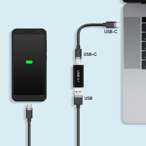 USB-C auf USB 3.1 Verlängerungskabel 5Gbps Übertragung – Silber 2