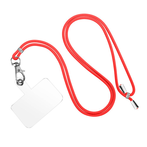 Corda Universale da Smartphone per Cover e Custodia Regolabile 90cm Rosso