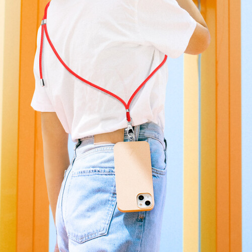 Corda Universale da Smartphone per Cover e Custodia Regolabile 90cm Rosso 2