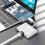 Lightning auf Ethernet / USB-A / USB-C Plug and Play Adapter Weiß 5