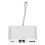 Lightning auf Ethernet / USB-A / USB-C Plug and Play Adapter Weiß 1