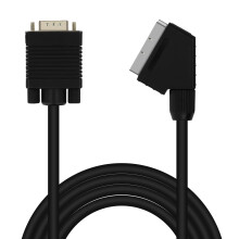 Cavo Video Peritel Maschio verso VGA Maschio 1.8m LinQ Nero