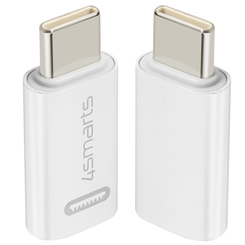 4smarts Adattatore da Lightning a USB-C per iPhone da 27W set da 2, Bianco 1