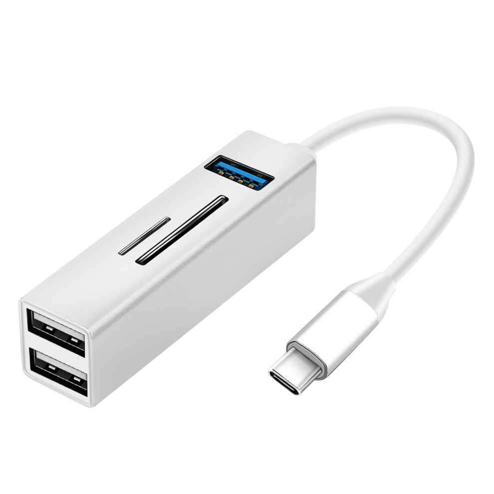 5-In-1 Usb-C Hub, 3X Usb Ports, Sd/Microsd Card Reader, Silver 3662427866606