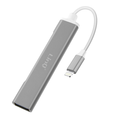 Hub da Lightning a 2 USB e 1 Lightning per Carica e Trasferimento Dati LinQ 1