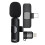 Wireless Noise Reduction Microphone USB C and Lightning Adapters LinQ Black 1