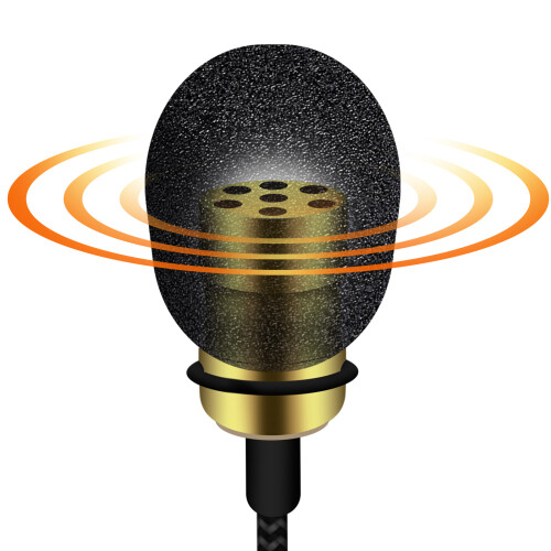 Micro Cravate Jack 3.5mm Son Omnidirectionnel Pince Rotative Câble 2m LinQ 2