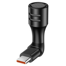 Micro USB-C Réduction de bruit et son omnidirectionnel Ultra-compact Noir