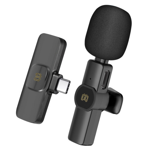 Microfono Wireless per Smartphone USB-C Omnidirezionale Riduzione Rumore Puluz 1