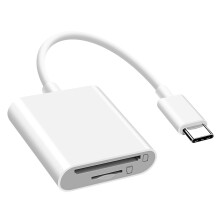 Universeller Kartenleser für Micro SD / SD / TF USB-C Adapter - Weiß