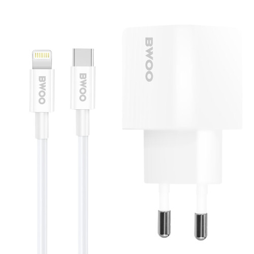Bwoo 20W USB-C Ladegerät mit Lightning Kabel BWOO Weiß 1