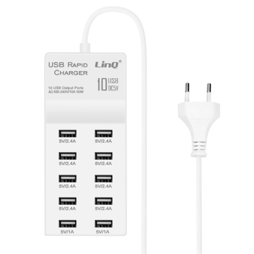LinQ Ladegerät (50W) mit 10 Quick Charge USB Anschlüssen