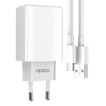 Oppo Official Oppo USB 10W Wall Charger with USB to USB-C Cable, White