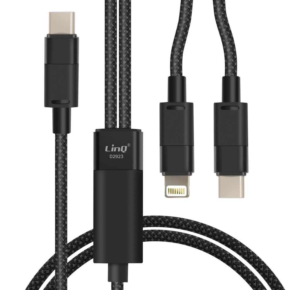 Linq Usb Cable To Lightning And Usbc 1.2M, Black 3662428039078