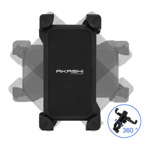 Akashi Handlebar Support 2 Wheel Smartphone 185x95mm 360  Rotating