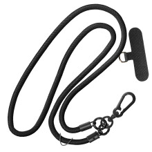 Avizar Cordino per telefono collana 60 cm aggancio universale, Nero