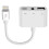 Adattatore iPhone / iPad da Lightning verso Jack 3,5 USB e Lightning bianco 1