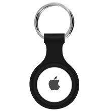 Protezione AirTag Silicone Extra-sottile Soft-touch Portachiavi Nero