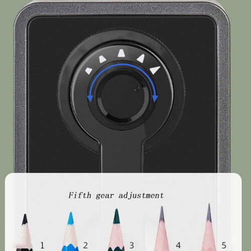 Hand Crank Pencil Sharpener with Automatic Pencil Feed, 5 Grits, Large Scrap Box for Students and Office 1