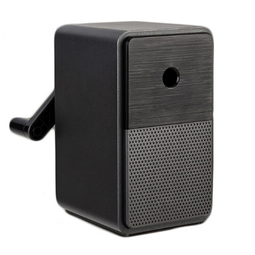 Hand Crank Pencil Sharpener with Automatic Pencil Feed, 5 Grits, Large Scrap Box for Students and Office