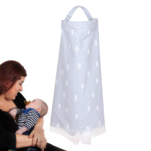 Nursing Blanket for Privacy - 360 Degree Full Coverage Cotton Gray Crown, Machine Washable, Soft and Comfortable Design