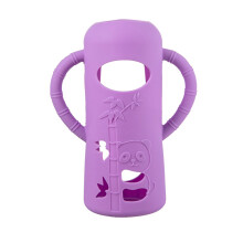 Glass Baby Bottle Protective Silicone Case 4 oz / 8 oz Shatterproof Sleeve Fits Standard Baby Bottles