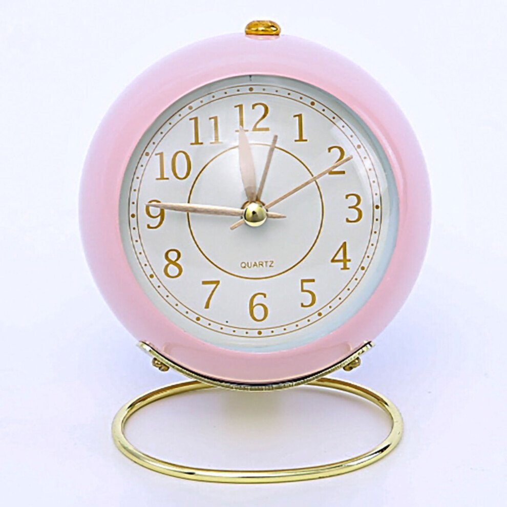 European Style Metal Clock Ingenious Mute Round