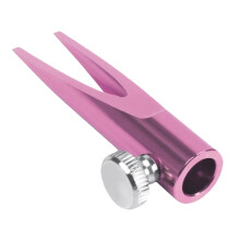 Eyebrow Pencil Sharpener for Women, Compact Metal Cosmetic Sharpener, Ergonomic Design for Travel, Rose Color