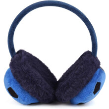 (navy Blue) Soft Plush Ear Muffs for Kids - Soccer - Inspired Design Ideal for Outdoor Winter Use