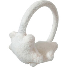 (White) Star - Shaped Furry Short Plush Earmuffs - Warm Ear Covers for Students Ideal for Winter Outdoor Activities