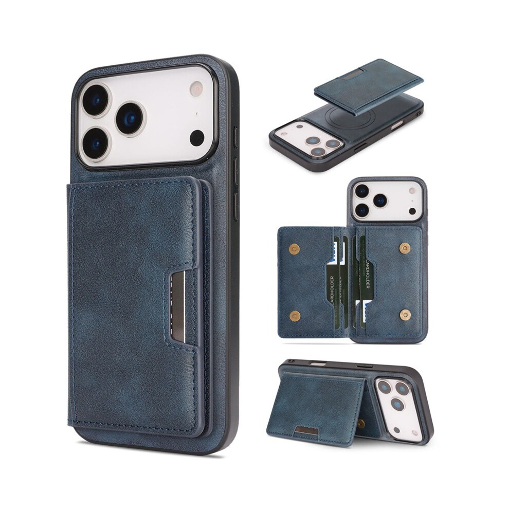 (Phone 17) 2 In 1 Detachable Wallet Case With Card Holder For Iphone 17 6.27 Inch, Leather Protective Cover, Blue 7778994956896