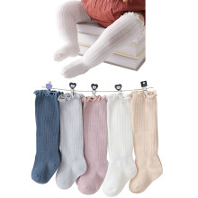 (0-6) Baby Cotton Knee High Socks - Warm Uniform Stockings for Newborns, Infants & Toddlers (Boys & Girls)