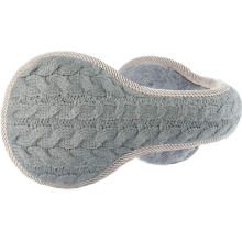 (Grey) Unisex Foldable Knit Ear Muffs - Winter Ear Warmers