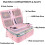 (Pink) Fireproof Document Box with Lock, Portable Fireproof Waterproof Document Bag, Fire Proof File Box for Documents, File Organizer Box for Important Pape 2