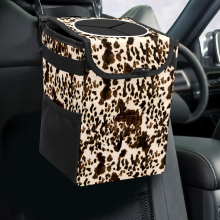 (a-style) Car Trash Can with Lid, Collapsible Reusable Waterproof Automotive Garbage Can, for Vehicle Use, Car Garage Bag