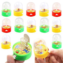 (12-pack) Mini Finger Basketball Game Set, 12 Pack Handheld Desktop Sports Toy for Kids and Teens, Party Favor Carnival Prize or Classroom Reward, Multicolor