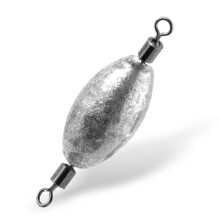 (1/16oz-20 Pack) 20-Pack Swivel Egg Sinker Weights for Trolling, Catfish Saltwater Freshwater Fishing, Oval Sinkers with Line Guards