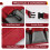 (Red) Adjustable Work Apron with 8 Pockets, Durable Tool Belt for Gardening Construction and Crafting, Blue. 4