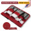 (Red) Adjustable Work Apron with 8 Pockets, Durable Tool Belt for Gardening Construction and Crafting, Blue. 6