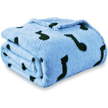 (blue) Blue 3D Music Pattern , 50x60 Inches Cozy Winter Blanket for Home Decoration, Soft Warm Couch Blanket for Living Room Bedroom