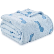 (Light blue) Blue 3D Music Pattern , 50x60 Inches Cozy Winter Blanket for Home Decoration, Soft Warm Couch Blanket for Living Room Bedroom