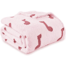 (pink) Blue 3D Music Pattern , 50x60 Inches Cozy Winter Blanket for Home Decoration, Soft Warm Couch Blanket for Living Room Bedroom