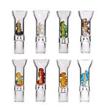(8-PCS) Reusable 8mm Diamond Glass Cigarette Tips, Flat Mouth Design for Easy Cleaning, 8-Pack, Clear.