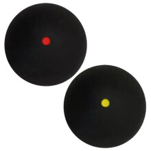 (Red-Yellow) Professional 2-Pack Squash Ball Set, High-Bounce Soft Rubber for Training and Match Play, Suits All Skill Levels from Beginner to Advanced, in Yellow