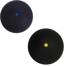 (Yellow-Blue) Professional 2-Pack Squash Ball Set, High-Bounce Soft Rubber for Training and Match Play, Suits All Skill Levels from Beginner to Advanced, in Yellow